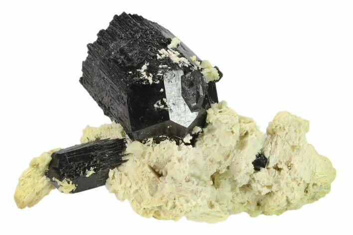Black Tourmaline (Schorl) Crystals with Orthoclase - Namibia #132241